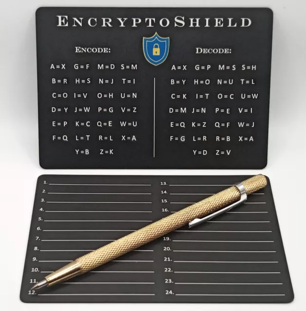 EncryptoShield CompleteSet- Seed Phrase Metal Plate Crypto Cold Storage Recovery