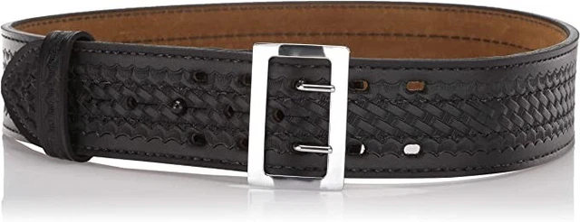 Safariland 87 Duty Belt Basketweave Black Chrome Buckle Size 38