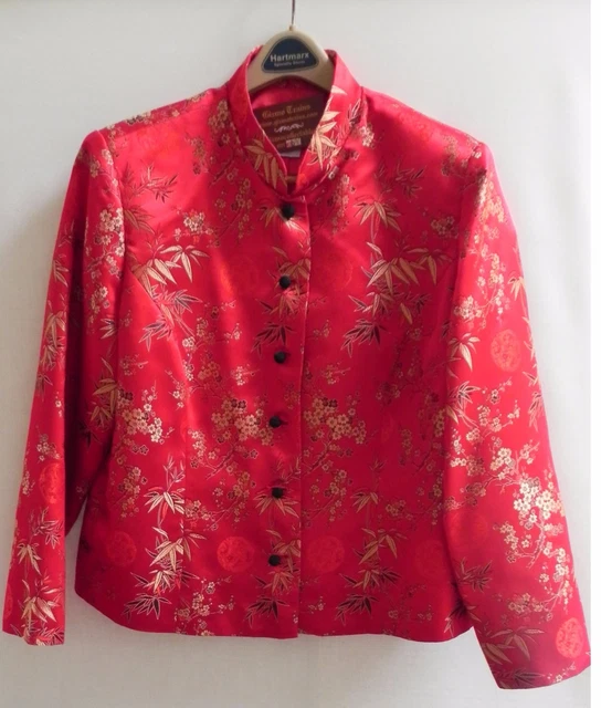 Asian Oriental Chinese Silk Jacket Lady's Chinese Red "BEAUTIFUL"