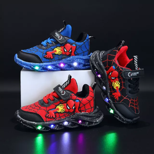 Jungen Led Light Up Schuhe Trainer Kinder Leuchtende Blinkende Sneaker Schuhe@