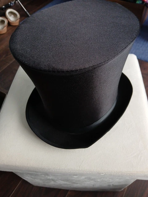 TOP HAT - Black - Smooth Sheen Finish - Fancy Dress, Weddings, Races ...