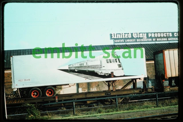 Duplicate Slide, SCL Seaboard Coast Line Piggyback Trailer RSCZ #285498, in 1975