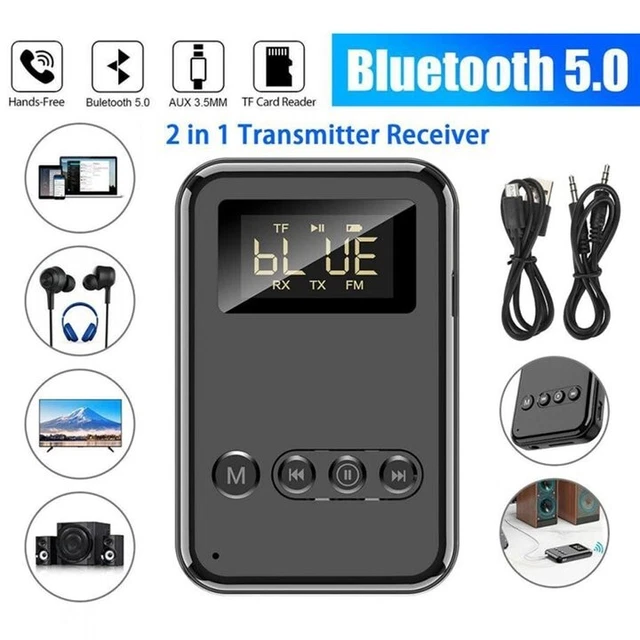 Wireless Bluetooth Transmitter Receiver Stereo Audio Adapter Speakers For Car~