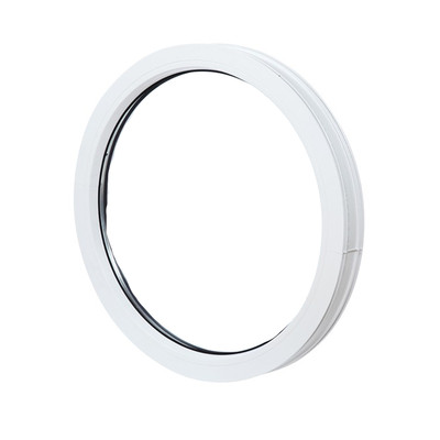 VEKA Fenêtre demi cercle fixe PVC blanc demi lune 60 x 30 cm 