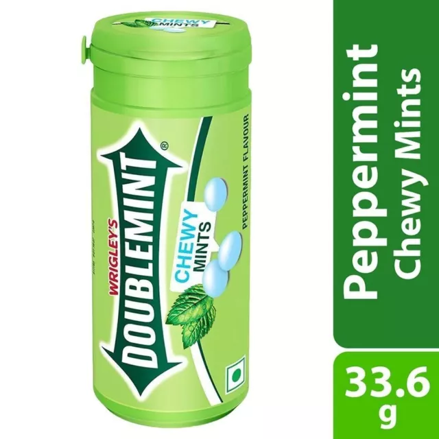 2X Wrigley's Doublemint Peppermint Chewy Mints 30.4gm