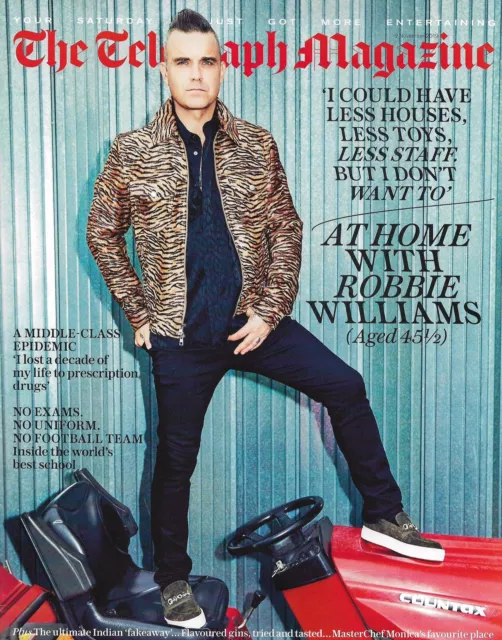 The Telegraph magazine - ROBBIE WILLIAMS Take That Cover & Interview(9 Nov 2019)