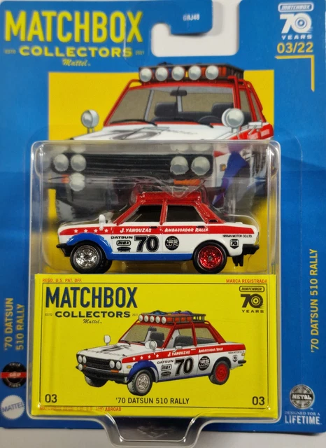 MATCHBOX COLLECTORS 2023 ´70 Datsun 510 Rally Superfast 70 Jahre EUR 9 ...