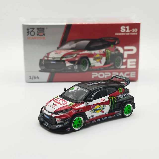 Xcartoys&POPRACE 1/64 Toyota GR YARIS PANDEM Mô Hình Xe Mô Phỏng Quy Mô