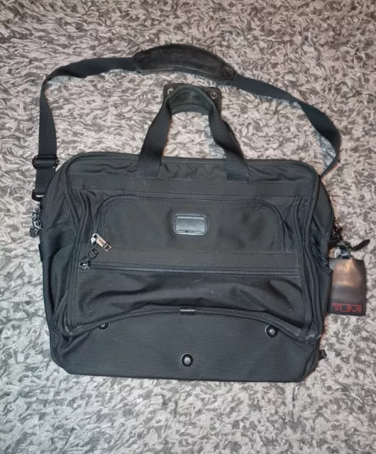 TUMI Alpha T-Pass 225D3 High-Quality Black Ballistic Nylon Attache Style Bag