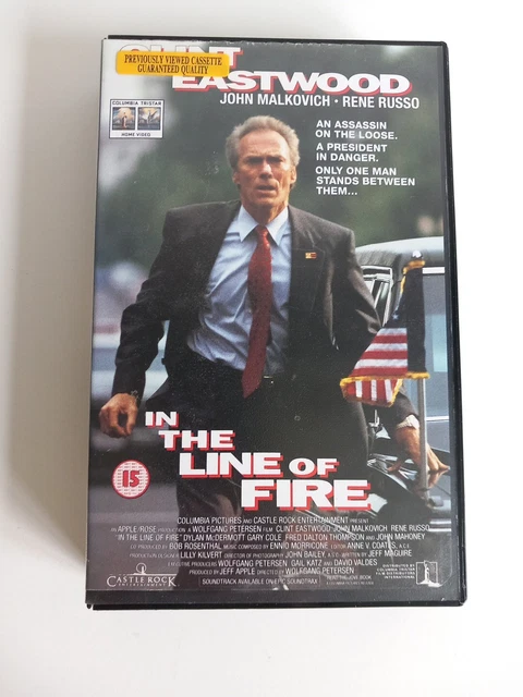 IN THE LINE Of Fire Clint Eastwood VHS Video Cassette Tape £4.95