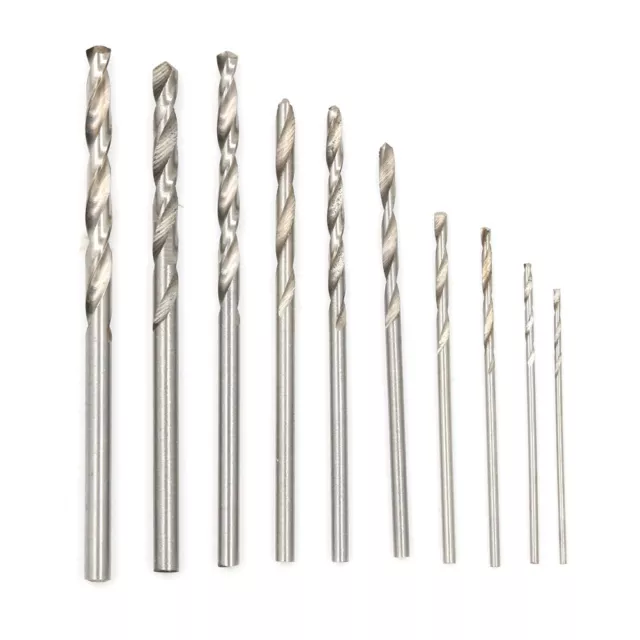 10x Titanium Coated Drill Bits High Speed Steel Drill Bit Power Tools 0.8-3mm-7H