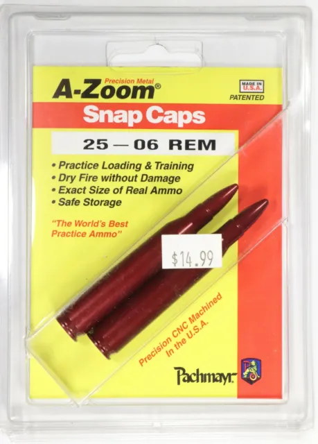 A-Zoom 25-06 REM Snap Caps Precision Metal #12256 2 Per Package 12256 Pachmayr