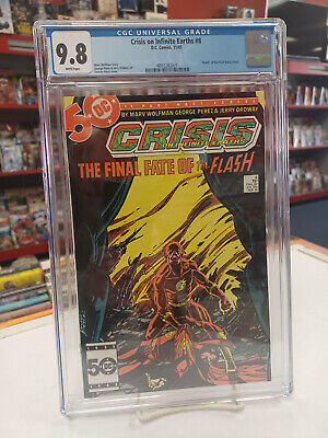 CRISIS ON INFINITE EARTHS #8 (DC Comics, 1985) CGC Graded 9.8 ~ White Pages