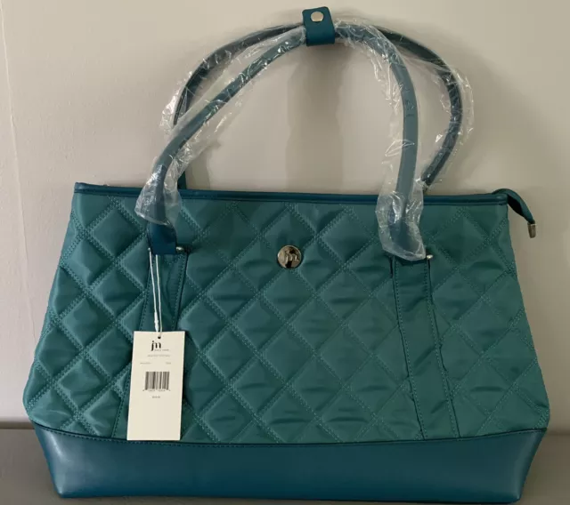 NEW WITH TAGS Large Tote Bag 18x12x6 Jessica Moore Purse Teal $39.95 -  PicClick