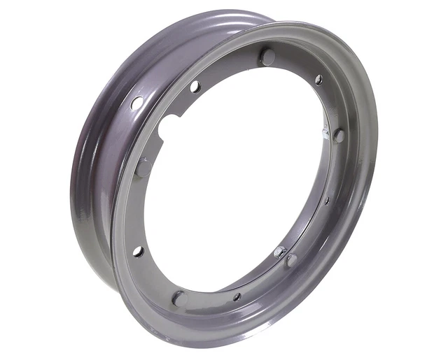 Jante ouverte 2.10-10 RMS grise pour pneu 3.00/3.50-10 pour Vespa Classic PK, PX