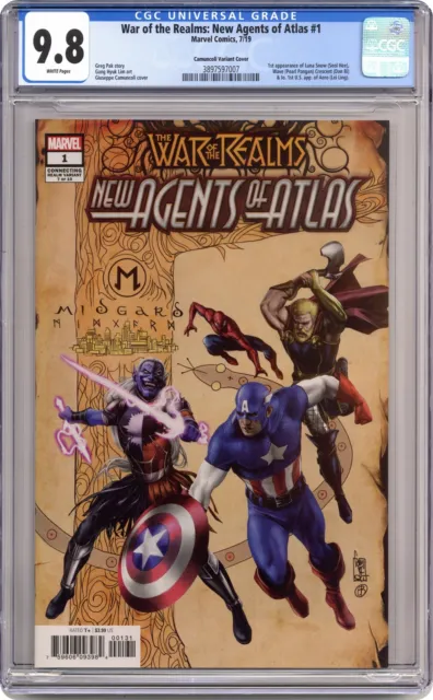 War of the Realms New Agents of Atlas 1B Camuncoli Variant CGC 9.8 2019