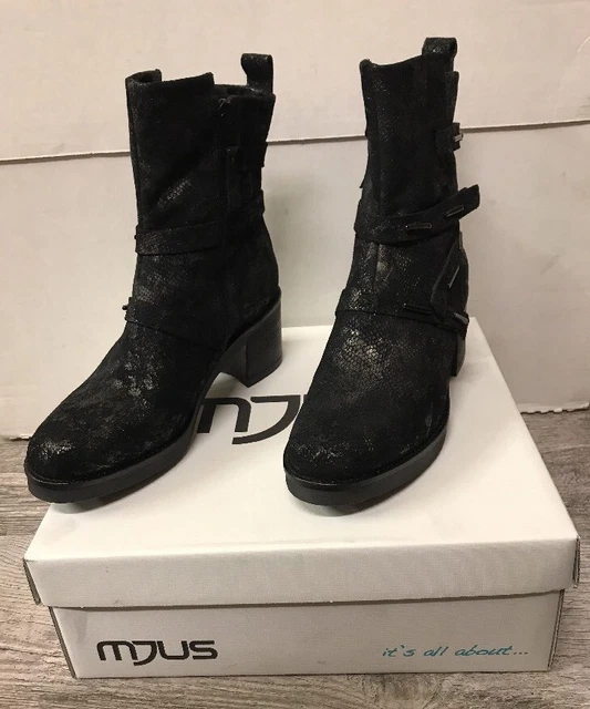 Destockage Neuf : Bottines Marque Mjus Cuir Noir @ T 37 @ Neuf 169€ @ N165