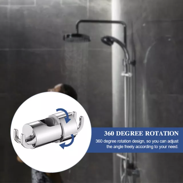 360 Degree Rotatable Hand Shower Bracket Adjustable Height Bathroom Universal