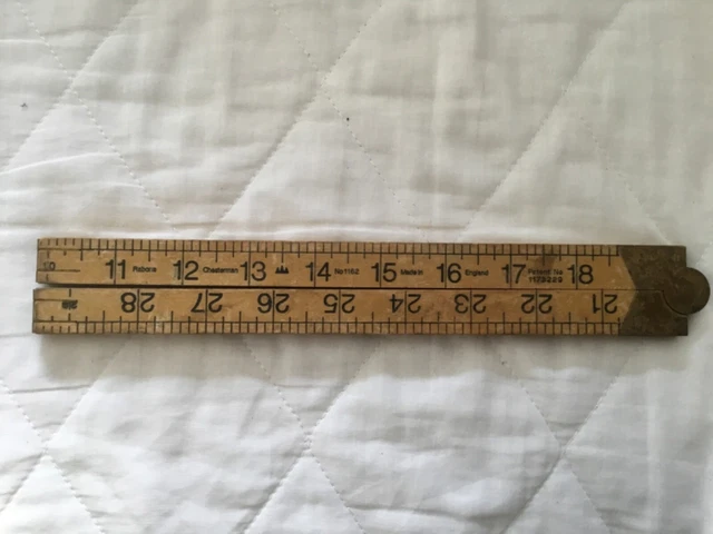Rabone Chesterman - Folding Ruler no 1162 36in 1m - Boxwood & Brass Rabone Chesterman - Folding Ruler no 1162 36in 1m - Boxwood & Brass