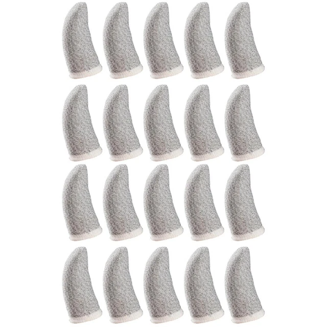 20 pz custodia da gioco in fibra d'argento gioco fingerling protezione dita pollice