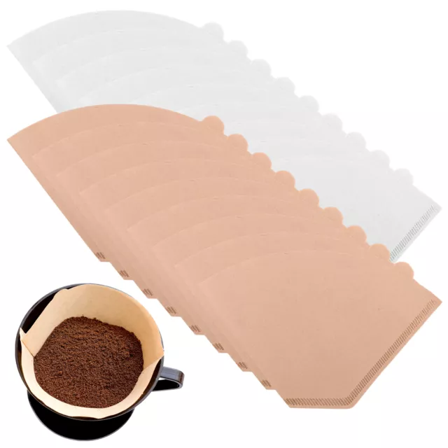 200pcs Dripper Cup Coffee Filter 4 Cone Paper Replacement Part For Pour Over