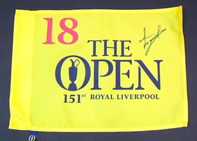 Signed LUKE DONALD The British Open Golf 151st  Pin Flag 2022 EX