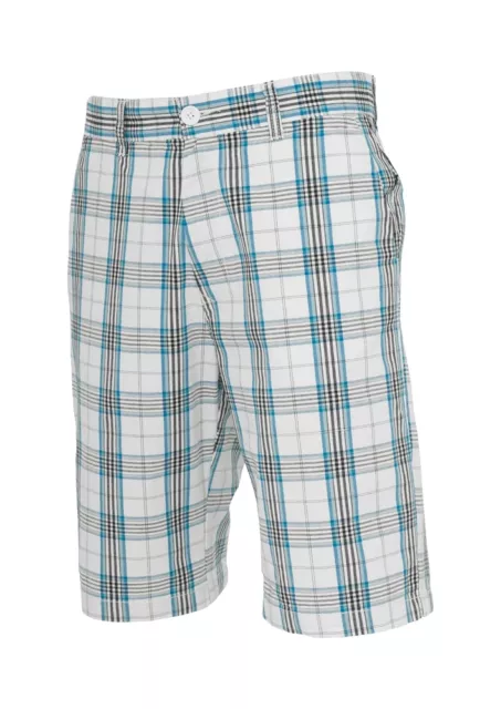 Urban Classics Short Bermuda Homme A Carré Blanc / Turquoise/Noir