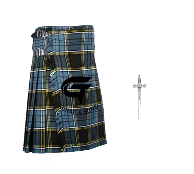 Scottish Men's 8 Yard Kilts Casual Kilt Various Sizes and Tartan colors Top Deal