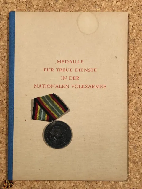 DDR NVA LaSK Grenztruppen 10 Jahre Treue Dienste Offizier Urkunde Medaille