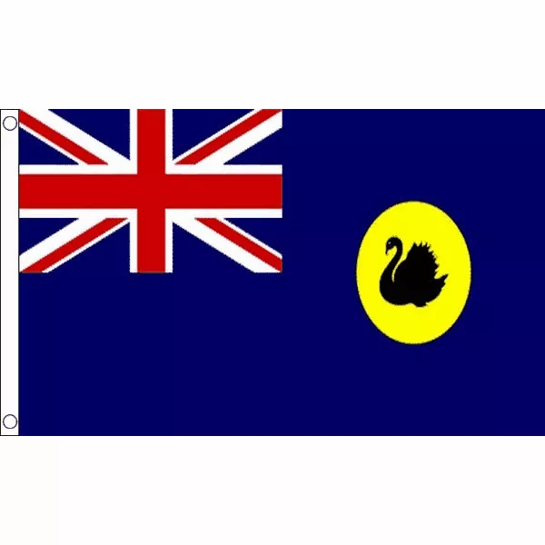 Western Australia Flag Large 5 x 3 FT - 100% Polyester With Eyelets - Province