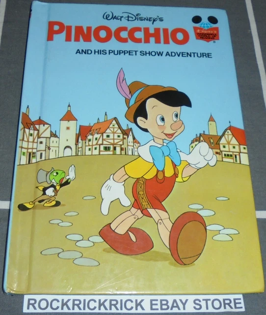 WALT DISNEY'S PINOCCHIO And His Puppet Show Adventure Book Hardcover