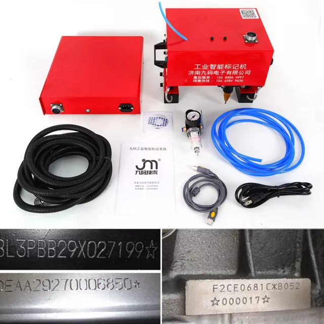 Portable Pneumatic Dot Peen Marking Machine VIN Code Chassis Number 110*70mm