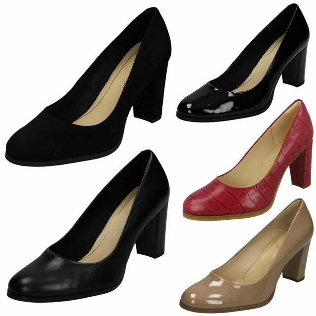 Clarks ladies deals heeled shoes