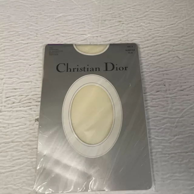 CHRISTIAN DIOR ULTRA Sheer Pantyhose Stockings Size 2 Alabaster Style ...