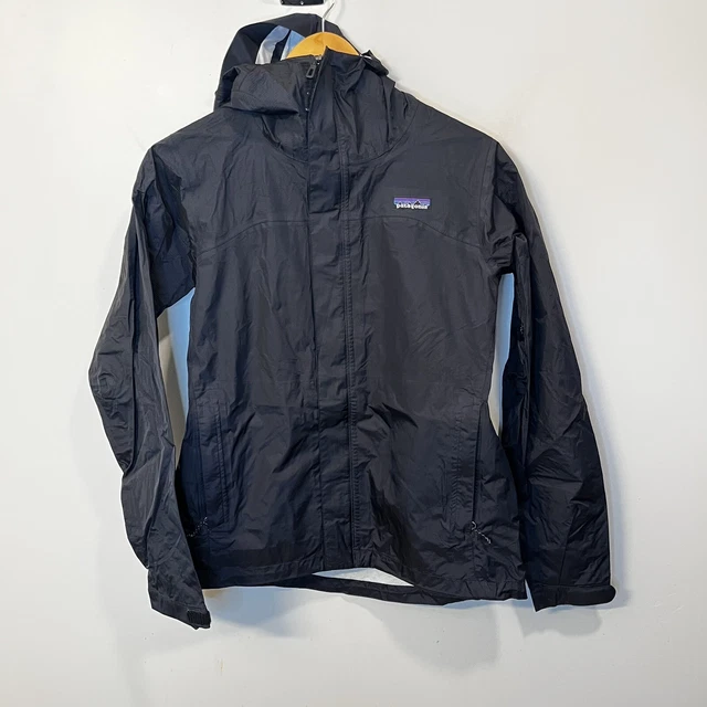 Patagonia H2no Torrentshell Black Waterproof Rain Jacket Women's Size S