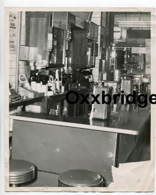 African American Diner Black Owned Restaurant Interior 1940 HARLEM NYC Photo