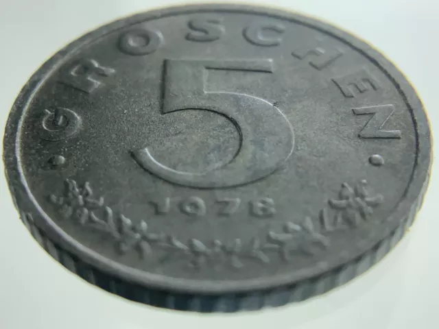 1978 Austria 5 Groschen KM#2875 Uncirculated Coin BB601 2