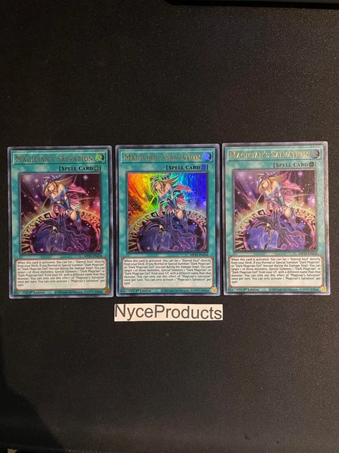 Yugioh! 3x Magician's Salvation MP21-EN256 Ultra Rare 1st Edition Playset NM
