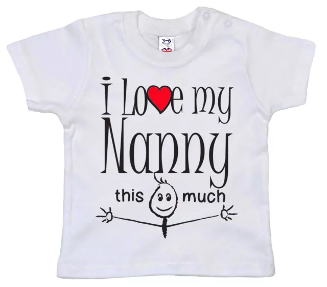 T-Shirt ""I Love My Nanny this Much"" Großmutter Oma Kindermädchen Geschenk