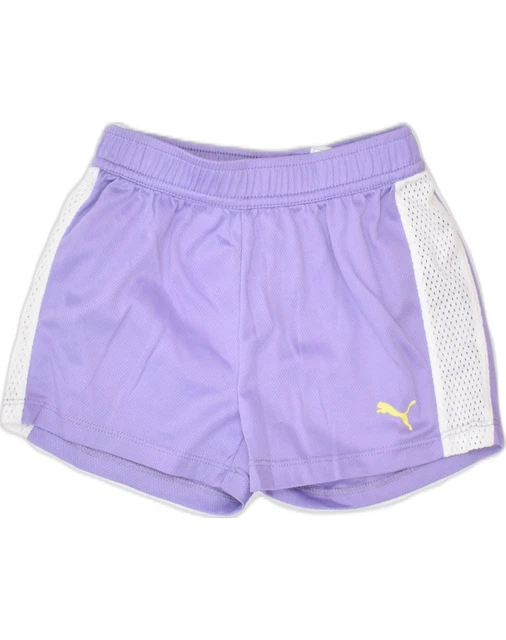 Pantaloncini sportivi PUMA ragazze 4-5 anni viola poliestere sportivi SN08