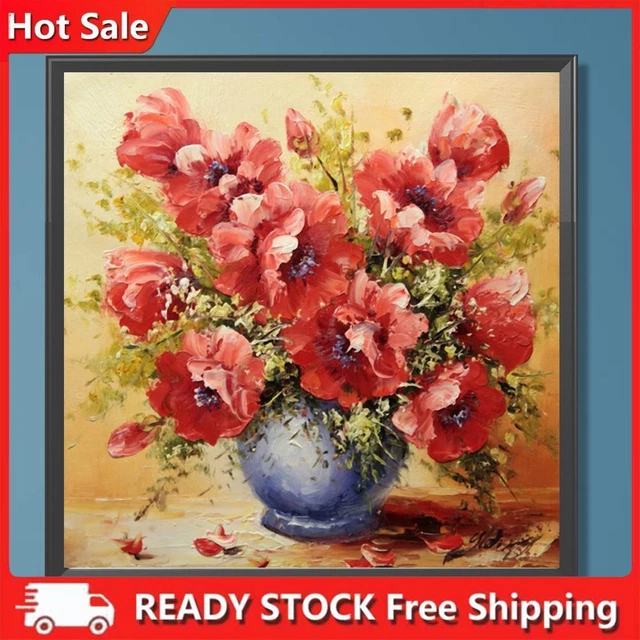 Kit pittura per numeri fai da te vaso di fiori olio arte pittura artigianato decorazione parete casa
