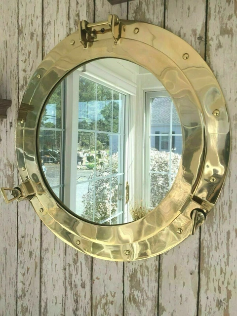 Nautisch Messing 20 " Bullauge Fenster Gesicht Spiegel Schiff Dekoration / Heim