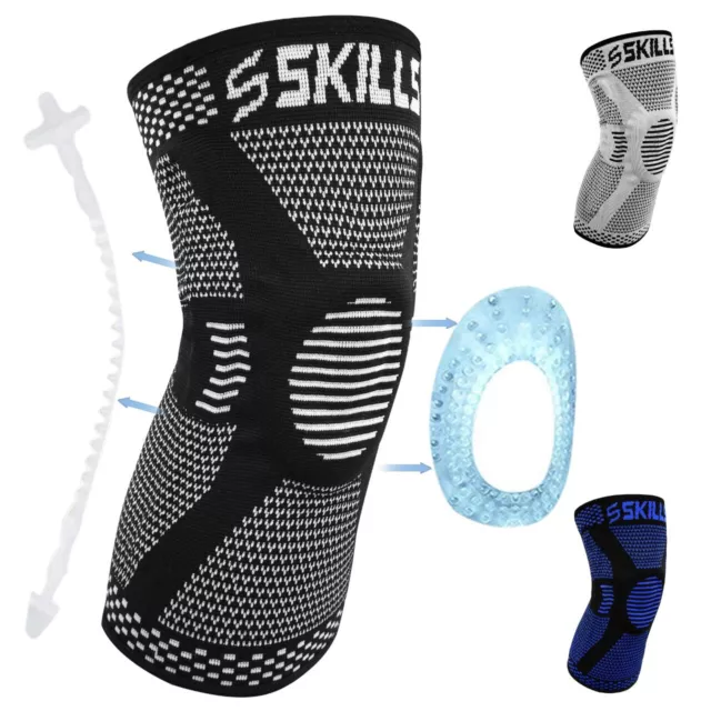 Knee Support Brace Compression Sleeve Arthritis Pain Relief Gym Sports Running