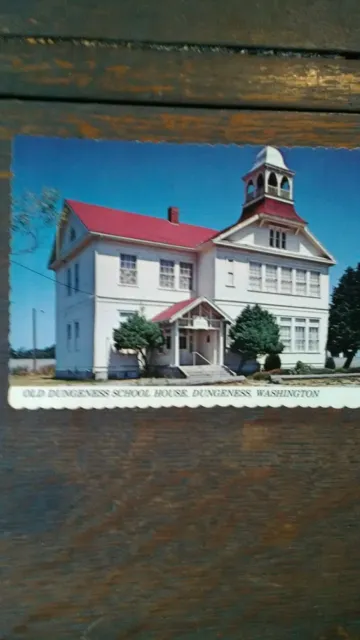 Old Dungeness School House Post Card Near Port Townsend Washington