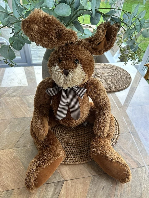 CHAD VALLEY BUNNY RABBIT LONG FLOPPY EARS SOFT PLUSH TOY brown checked ...