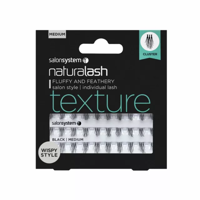 Salonsystem NaturaLASH - Textur individuelle Wimpern wispy Style (Medium schwarz)