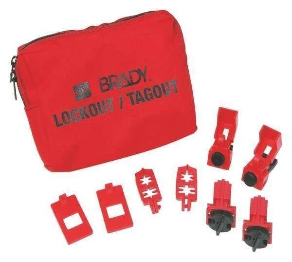 BRADY Portable Lockout Kit, Filled, Electrical, 9, 99300