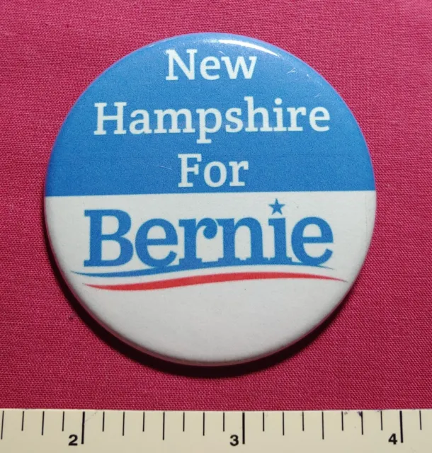 New Hampshire 4 Bernie Sanders 2020 Democrat Pres Primary Hopeful Pinback Button