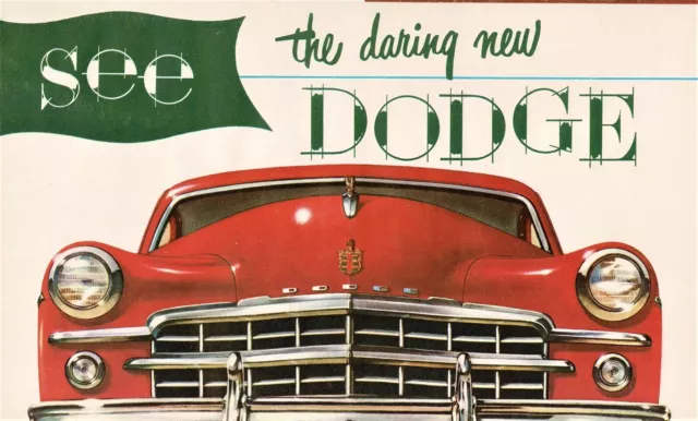 1949 Dodge Coronet Wayfarer Meadowbrook Large Vintage Dealer Sales Brochure