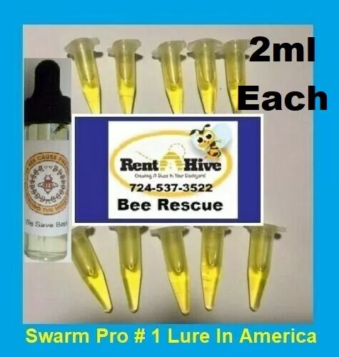 SWARM PRO Lure 10 pack honeybee scent beehive hive bait box trap beekeeper USA.